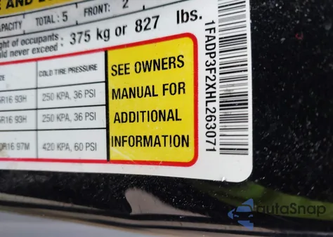 2017 Ford Focus Se из США, поврежденный, VIN 1FADP3F2XHL263071